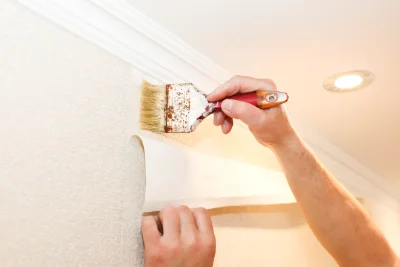 Pose de papier peint à Niozelles — revêtements muraux et toiles de verre